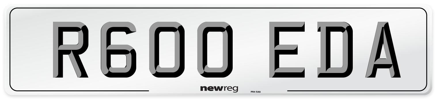 R600 EDA Number Plate from New Reg